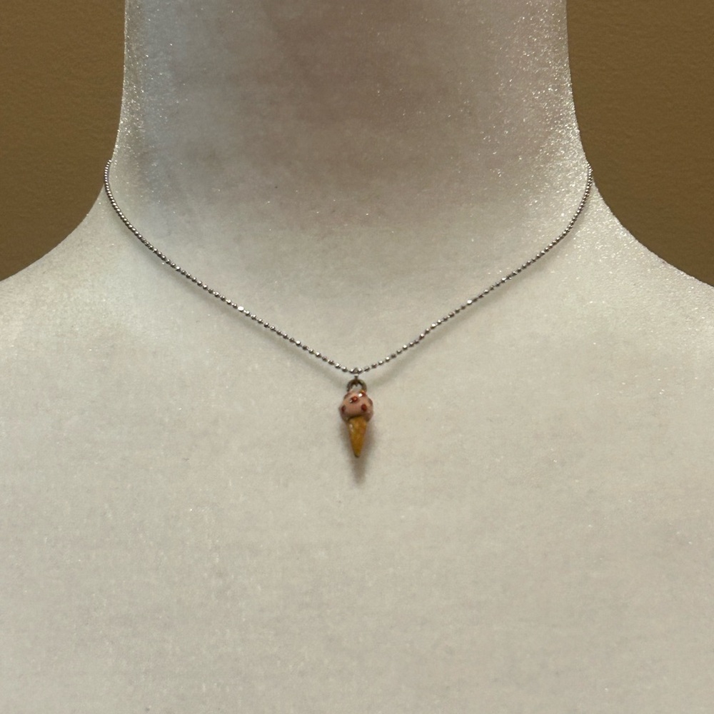 Cookie Lee Pink and Gold Cone Pendant Necklace